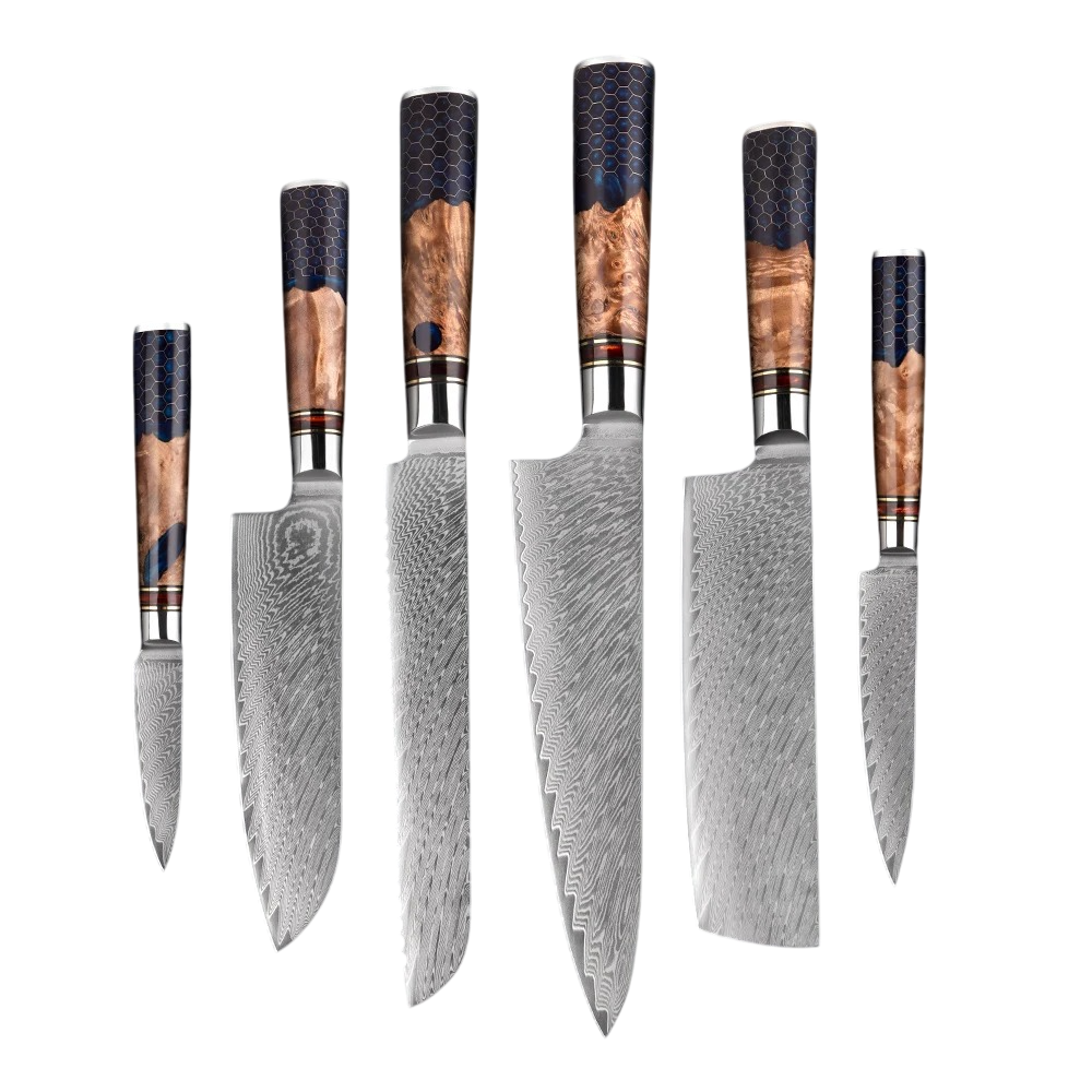 Set de 6 couteaux japonais - Collection Hachinosu